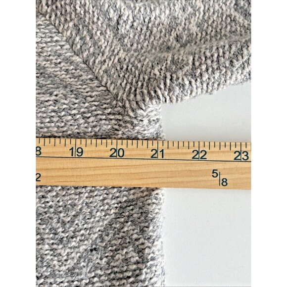 J. Jill Grey Beige Front Cardigan Aztec Print Sweater Cozy Cotton Blend Sz L - Picture 6 of 11